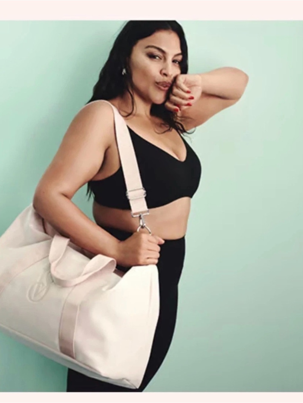 Victoria's Secret Blush Pink Crossbody Duffle Bag - Picture 2 of 5